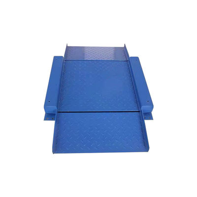 Industriële koolstofstaalplatformschaal van 1,5 m x 1,5 m ultra laag met dubbele vouwrampe