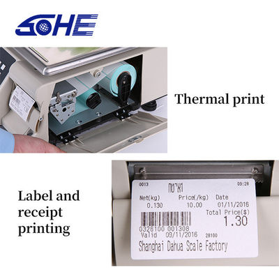 Op maat gemaakte OBM-ondersteuning Supermarkt kassa schaal met barcode label printing