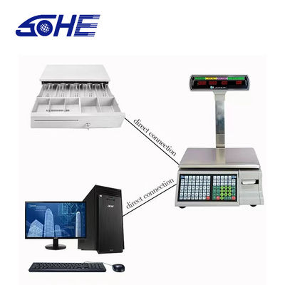 Gepersonaliseerde kassa schaal met barcode label printer stroomtoevoer DC10.5V/1000mA