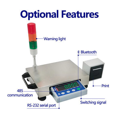 SOHE ATJP 15kg Print Thermal Label Printing Scales met Upper Online Alarm en ODM ondersteuning