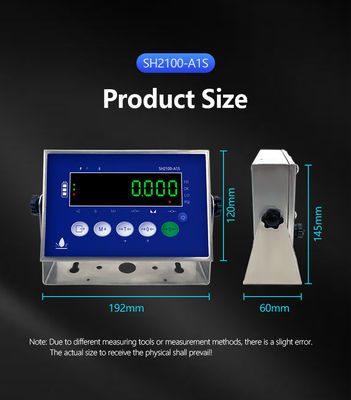 SOHE A1S 304 roestvrij staal waterdicht gewichtsindicator met LED-display