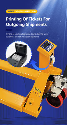 SOHE SCS Printing Meter Zware gele vorklift schaal met LED-display