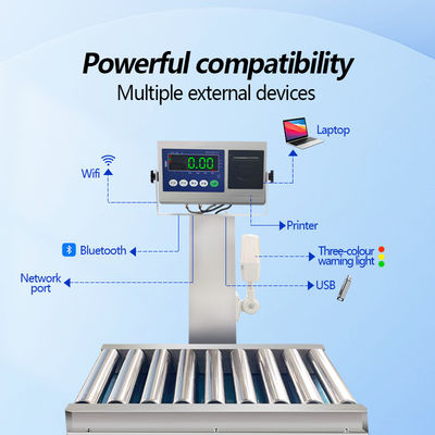 Voedingsmiddelenindustrie Checkweigher 15-200kg Capaciteit met schaal en transportband van roestvrij staal