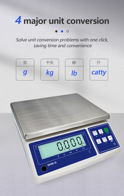 Aanpasbare ABS 15kg LCD-display tafel schaal met precisie en 6V/4000mAh batterij