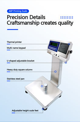 A8SP Printing Small Platform Scale met een capaciteit van 6 kg en een vierkante verticale balk van 22 cm*28 cm