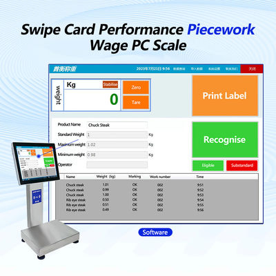 Waterdicht aanraakscherm SOHE Swipe Card Counting Smart Scale met 3KG nauwkeurigheid fout