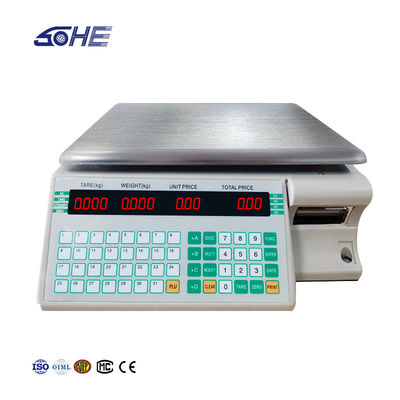 SHV-TMA Barcode Printing Table Scale 30kg met en ABS Plastic/staalplaat