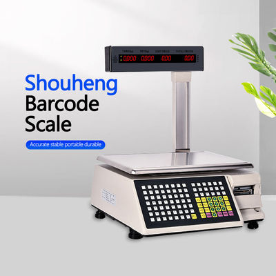 Geavanceerde drukbarcode-tafelschaal SHW-TMB 30 kg met AC 100-240V/DC21V-vermogen