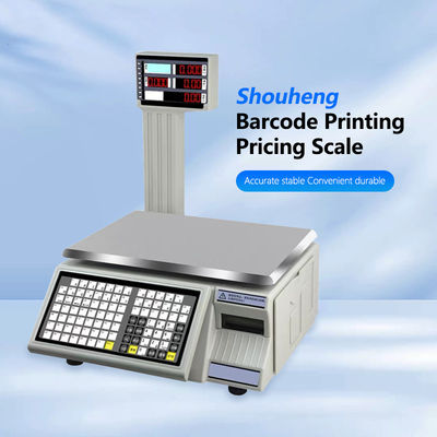 SHW-TMC 30 kg barcode-druktafel met AC/DC-stroomvoorziening en maximaal bereik
