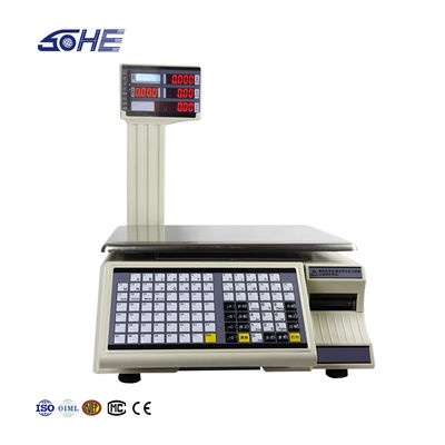 SHW-TMC 30 kg barcode-druktafel met AC/DC-stroomvoorziening en maximaal bereik