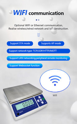 Niveau III nauwkeurigheid SHWDL-draadloos WIFI Elektronische tafelwaarde met 6 kg capaciteit en 1