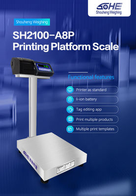 LED Display Label Editing App voor 200g Divisie Weeging en Printing Scale
