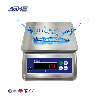 15 kg S5 Waterdicht tafel met dubbel scherm van roestvrij staal Elektronische weegschaal voor -10 C-40 C