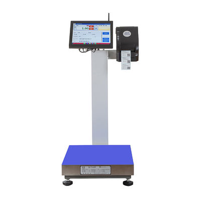 15 inch LCD-scherm 15-500kg Seafood Processing Dock Android Print Label Scale -10-40C