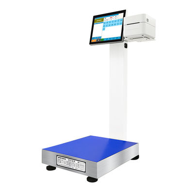 15 inch LCD-scherm 15-500kg Seafood Processing Dock Android Print Label Scale -10-40C