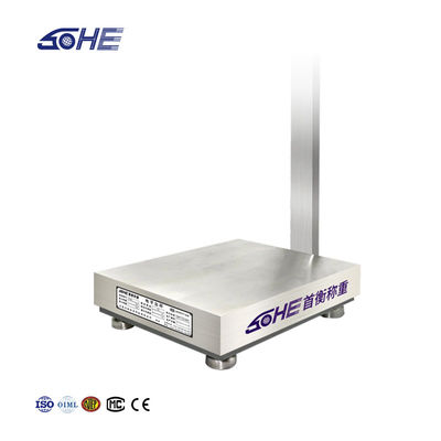 SOHE A1S 500KG 500*600 roestvrijstalen platformschaal voor vis- en voedselfabrieken