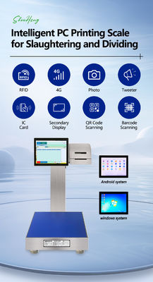 Volledig waterdicht slimme weegschaal 30 kg met plug-in ontwerp en labelprinting