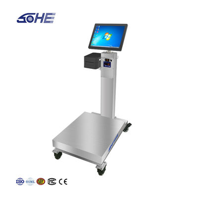 Weegschaal voor industriële platformen 60cm bij 80cm met draaiend 15&quot; Android touchscreen