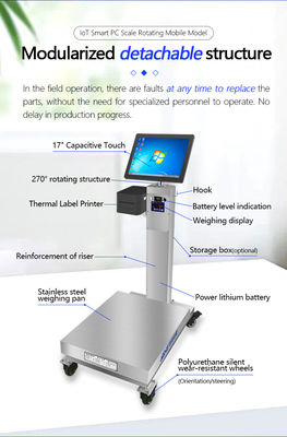 15 inch Roterende Intelligente Android Display Touchscreen Platform Scale 50cm bij 60cm