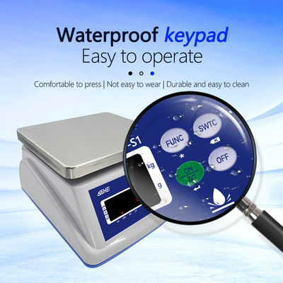 Dubbele laagstructuur 30 kg waterdicht schaal met precisie sensor en LED display