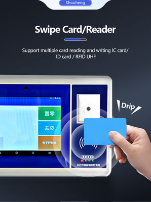 Blauwe 7-inch Sohe Android Smart Scale met ID/IC/RFID kaart verzameling en Internet of Things Entry-Exit System