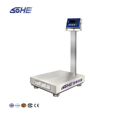 Gewicht A1S Vierkante paal Industrieel platform Schaal 60cm * 80cm Roestvrij staal Waterdicht