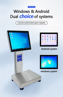 1- 15kg/5g capaciteit Smart Card Piece Weegschaal met 12-inch waterdicht aanraakscherm
