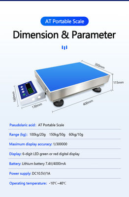6-cijferige LED-nauwkeurigheid en Bluetooth-verbinding SOHE AT Portable Bluetooth Scale met 1