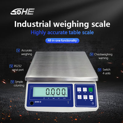 SOHE WD 3KG industriële weegschaal met LCD-scherm en AC220V/50HZ stroom