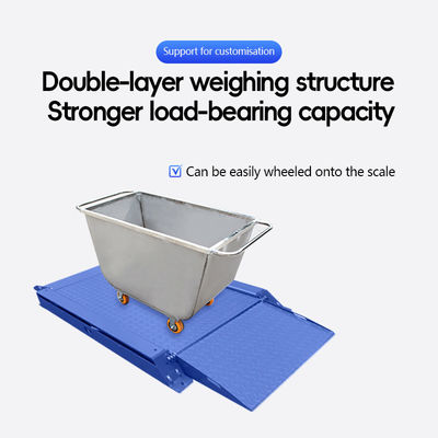 Weegspanning SOHE 1m*1m Carbon Steel Ultra Low Platform Scale Double Ramp Printed