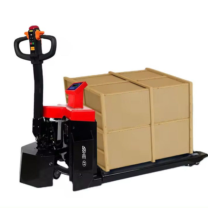 Batterie-aangedreven SOHE 1-3 ton smalle elektrische pallettruck met schaal en LED-display