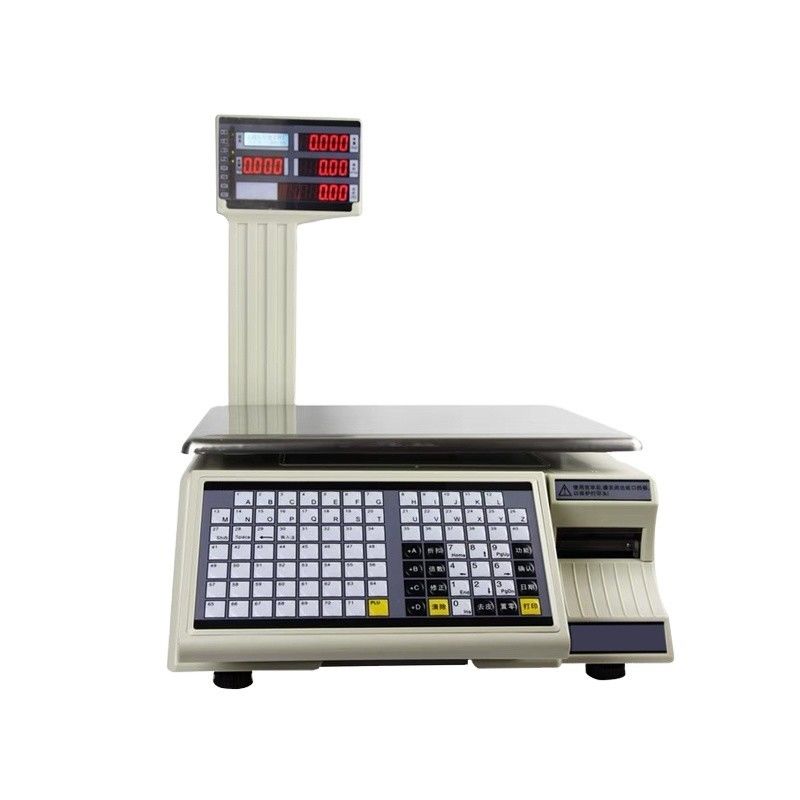 LCD-scherm 6 kg opvouwbaar etikettenprinten Weegschaal voor werktemperatuur -20C-50C