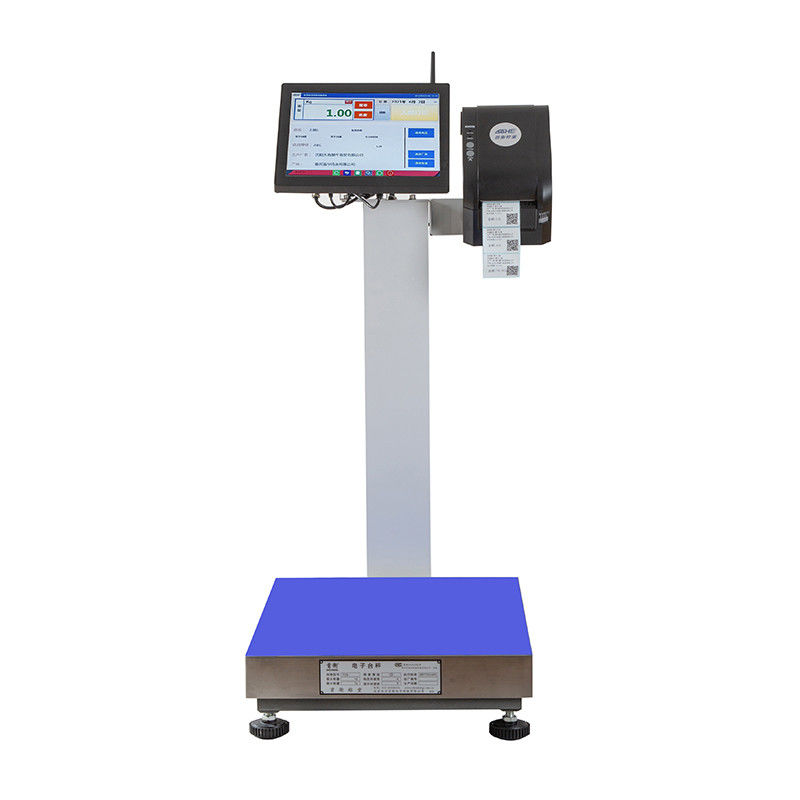 15 inch LCD-scherm 15-500kg Seafood Processing Dock Android Print Label Scale -10-40C